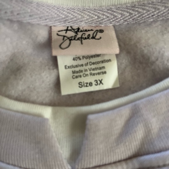 Adrian Delafield Long Sleeve Pullover Sweatshirt Womens Size 3XL Purple - Picture 3 of 4